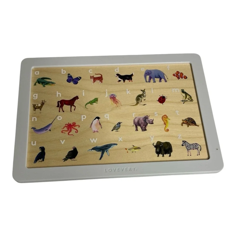 LOVEVERY Alphabet ABC's Letter Sounds Animal Puzzle Storyteller Play Kit Toy